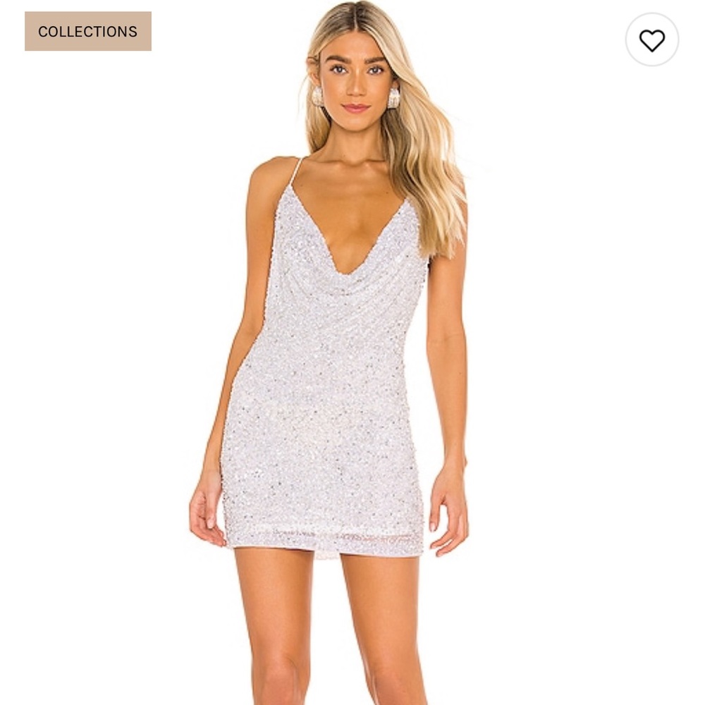 Retrofete x Revolve Mich Sequin White Dress